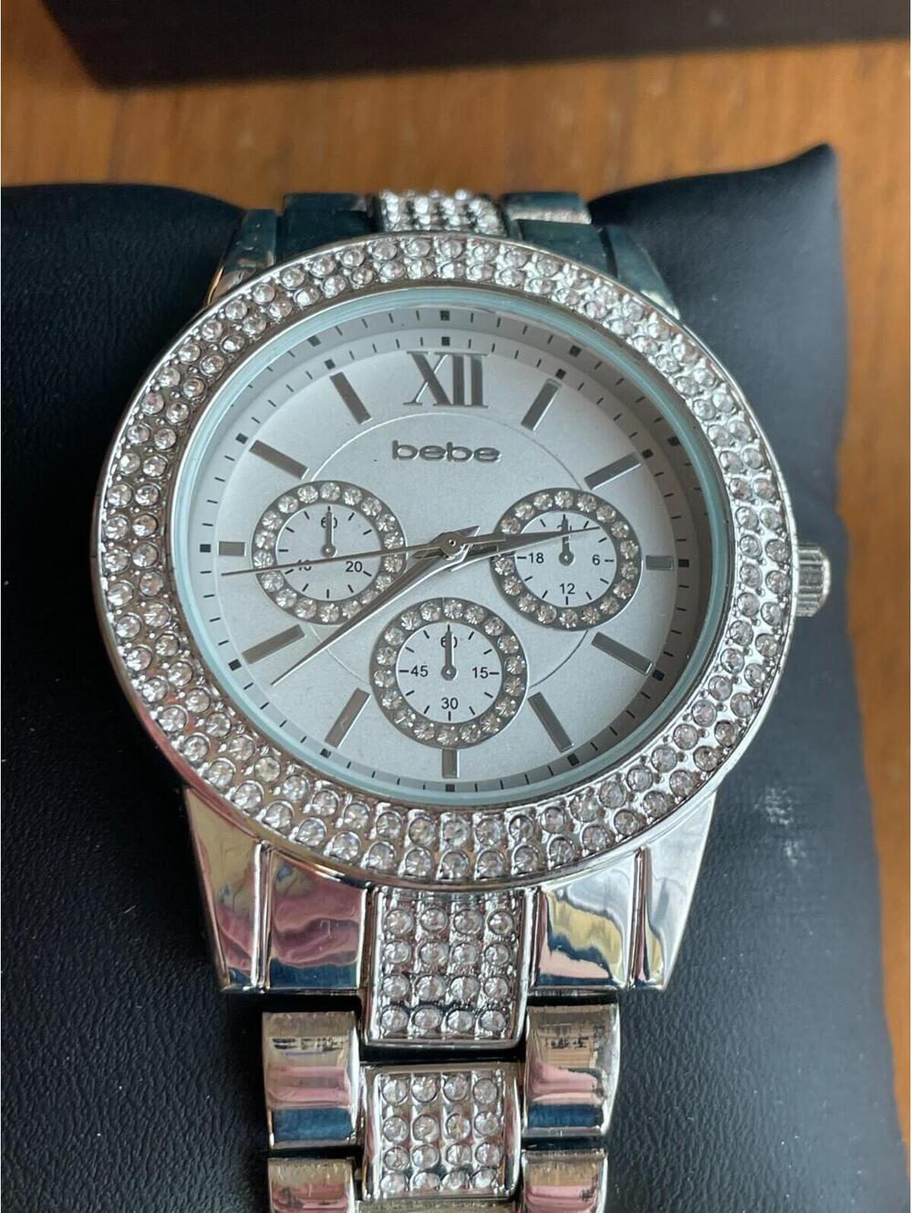 Bebe Watch  BEB50086RO Silver Tone Women's Watch Comes In Original Box